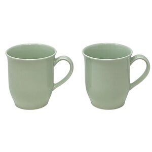 Dansk Tjorn Celedon Green Set of Two (2) Coffee Mugs EUC